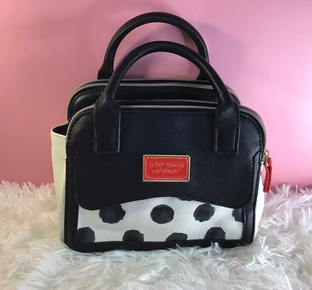Betsey Johnson Black Polka Dot Crossbody